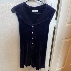 Vintage 90s MISS and SHE Sailor Velvet Romper
